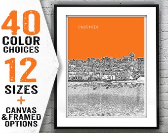 Capitola Skyline Poster Art Print California CA Item T2738