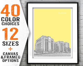 Nutley New Jersey Skyline Poster Print Art NJ Item T5071