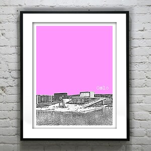 Oslo Norway City Skyline Poster Art Print Opera House Item T2763