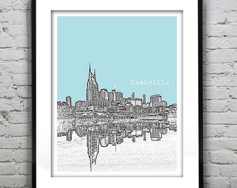 Nashville Tennessee TN Poster Art Print Item T1210