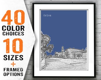 Orion Poster Skyline Art Print Illinois VItem T1416