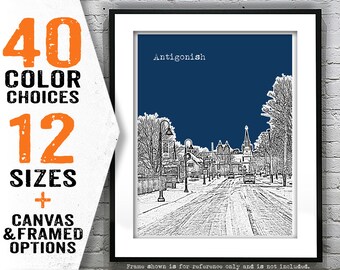 Antigonish Nova Scotia Skyline Poster Art Print Item T4358