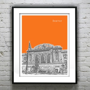 Denver Skyline Poster Art Print Colorado CO Item T1257