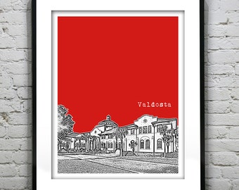 Valdosta Georgia Poster Print Art Skyline State GA