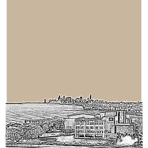 Evanston Illinois Poster Print City Skyline Art IL Item T4348 - Etsy