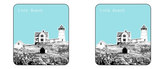 York Beach Maine Lighthouse Coffee Cup Mug Me Skyline Art Etsy