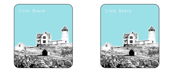 York Beach Maine Lighthouse Coffee Cup Mug Me Skyline Art Etsy