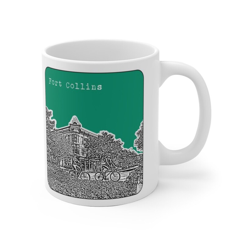 Fort Collins CO Coffee Cup Mug Colorado Skyline Art Etsy Australia