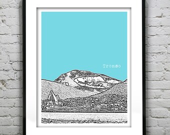 Tromso Norway City Skyline Poster Art Print Item T4517