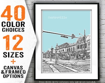 Centreville Poster Maryland Skyline Art Print MD Item T5204