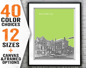 Emmitsburg Skyline Print Print Maryland MD Item T5219