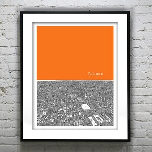 Tainan Taiwan Poster Art Print Skyline Item T4495