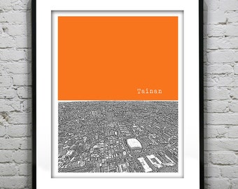 Tainan Taiwan Poster Art Print Skyline Item T4495