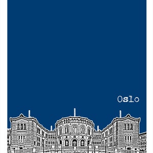 Oslo Norway City Skyline Poster Art Print Item T2762 image 2