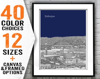 Dubuque Iowa Poster Art Print IA Item T5046