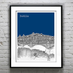 Dublin Ireland Skyline Poster Art Print River Liffey Item T2474