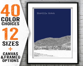 Dixville Notch Mountain New Hampshire Skyline Poster Art Print Ski NH Item T5150