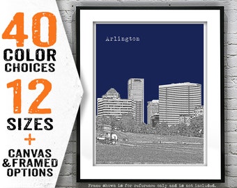 Arlington Virginia Skyline Poster Art Print VA Item T4980