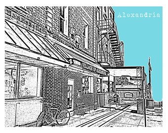 Alexandria Ohio Poster Print Art Ohio Skyline OH Item T4215