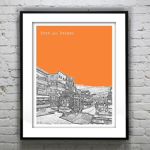 Port Au Prince Haiti Poster Art Print Skyline