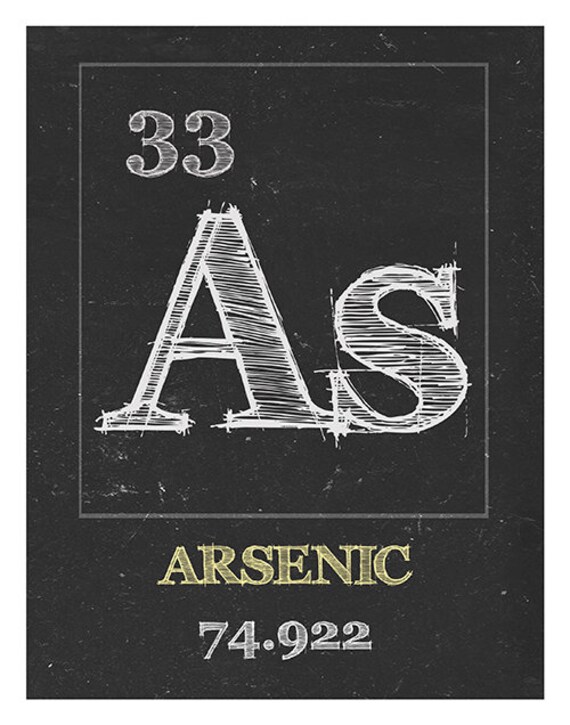 Periodic Table Arsenic Poster Art Print Periodic Table of Elements