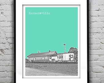 Kernersville North Carolina Poster Skyline Poster Art Print NC Item T2593