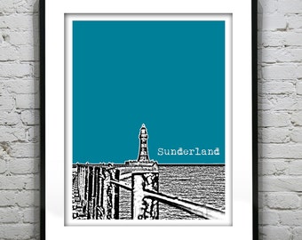 Sunderland England Poster Art Print Roker Pier Britain  Item T4018