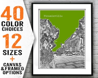 Phoenixville Skyline Poster Art Print Pennsylvania PA Item T2336