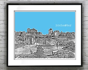 Rochester New York Skyline Art Print Poster Item T4883