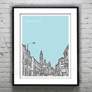 Wakefield Yorkshire England Poster Art Print UK Item T4487