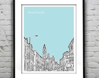 Wakefield Yorkshire England Poster Art Print UK Item T4487