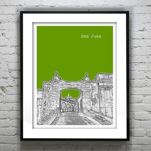 San Juan Puerto Rico Skyline Poster Art Print Item T4294
