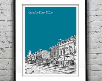Campbellsville Kentucky Poster Art Print KY