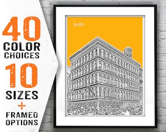 SoHo New York Poster Print Art Skyline NY Item T1468
