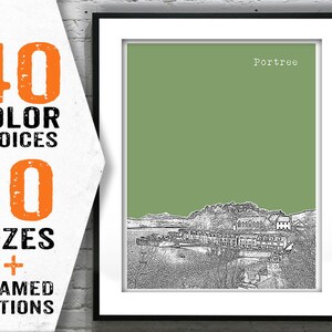 Portree Isle of Skye Scotland Poster Art Print Skyline Item T1385