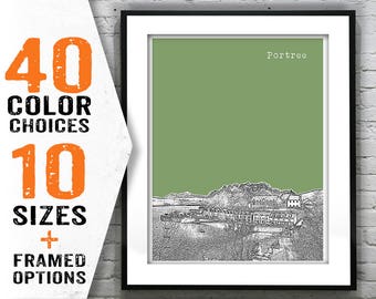 Portree Isle of Skye Scotland Poster Art Print Skyline Item T1385