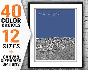 Copper Mountain Colorado Skyline Poster Art Print CO Item T5145