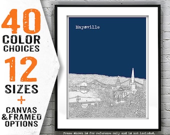 Maysville Kentucky KY Poster Art Print Skyline Item T4938