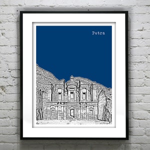 Petra Jordan Skyline Poster Art Print Middle East