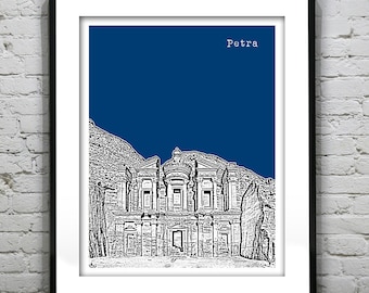 Petra Jordan Skyline Poster Art Print Middle East
