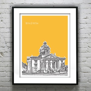 Moultrie GA Skyline Poster Art Print  Colquitt County Georgia Item T4272