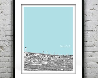 Dezful Iran Poster Art Print City Skyline