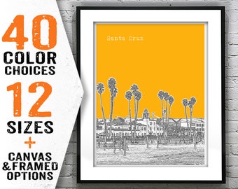 Santa Cruz Skyline Poster Art Print California CA Item T2737