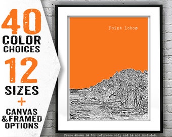 Point Lobos Carmel California Skyline Art Print Poster CA Item T4274