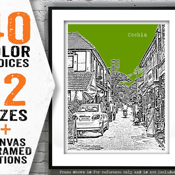 Kerala Skyline Poster Etsy