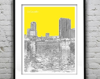 Orlando Skyline Poster Art Print Florida FL Item T1049