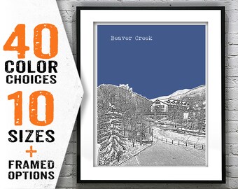 Beaver Creek CO Skyline Colorado Poster Art Print Item T2038