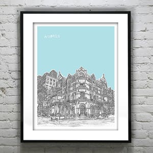 Austin Poster Skyline Poster Art Print Texas TX Item T2197