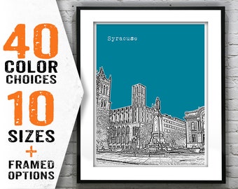 Syracuse Poster New York Art Print Syracuse NY Item T1542
