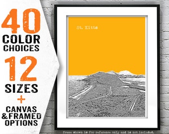St. Kitts Skyline Poster Art Print Item T5287